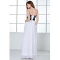 Grace Karin bretelles en mousseline de soie longues robes de bal blanc CL6203